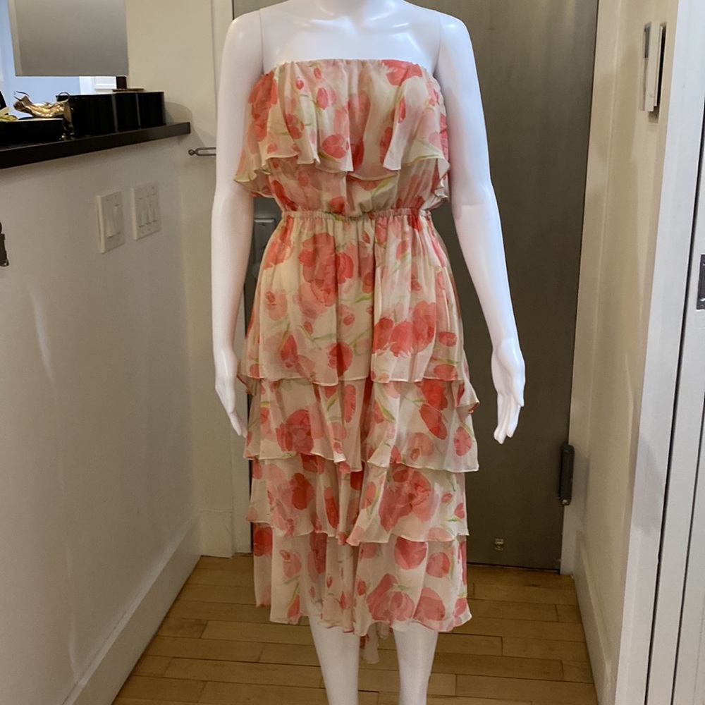 haute hippie floral silk dress Haute Hippie Floral Mini Dress